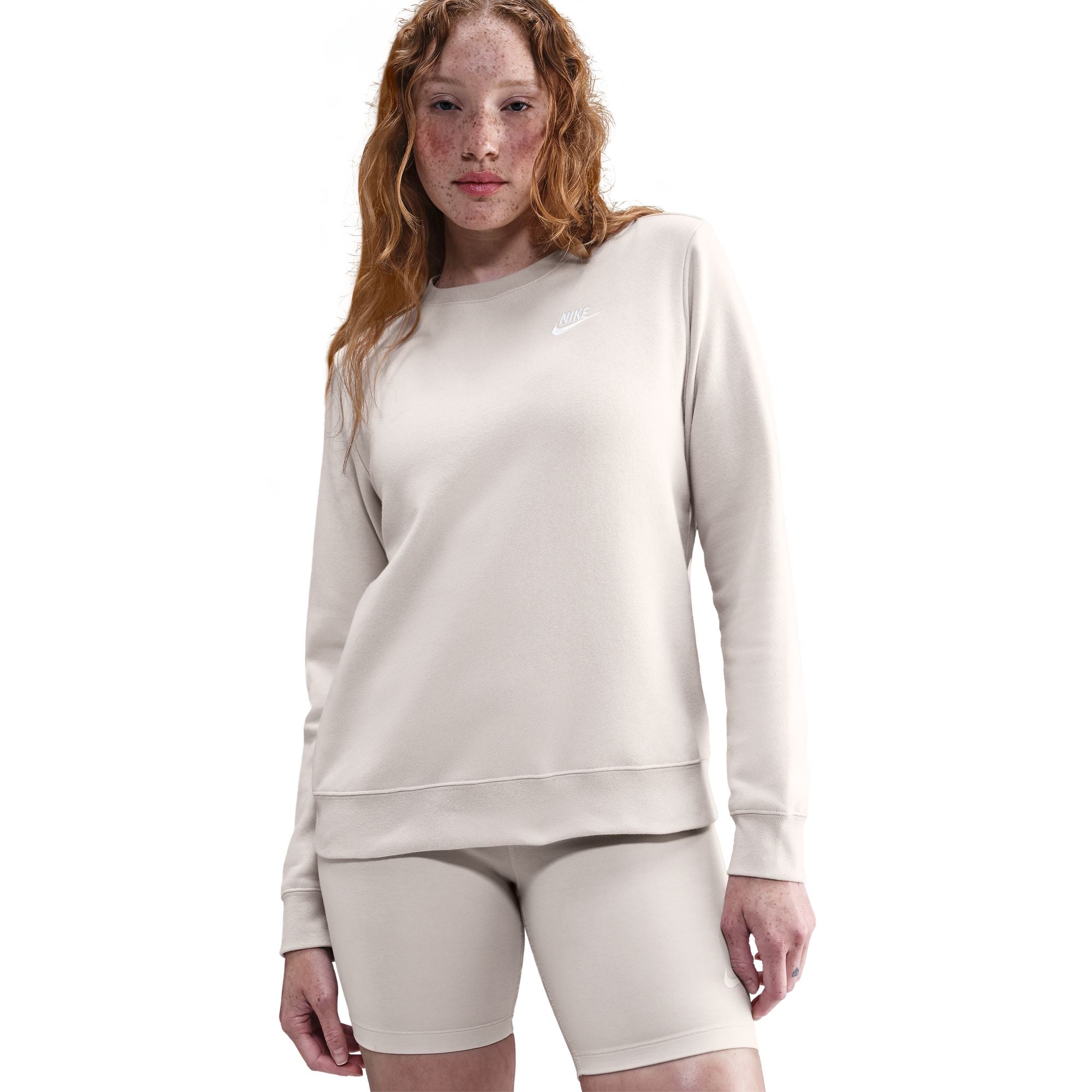Nike Women's Sportswear Club Fleece Crewneck - Light Orewood Brown