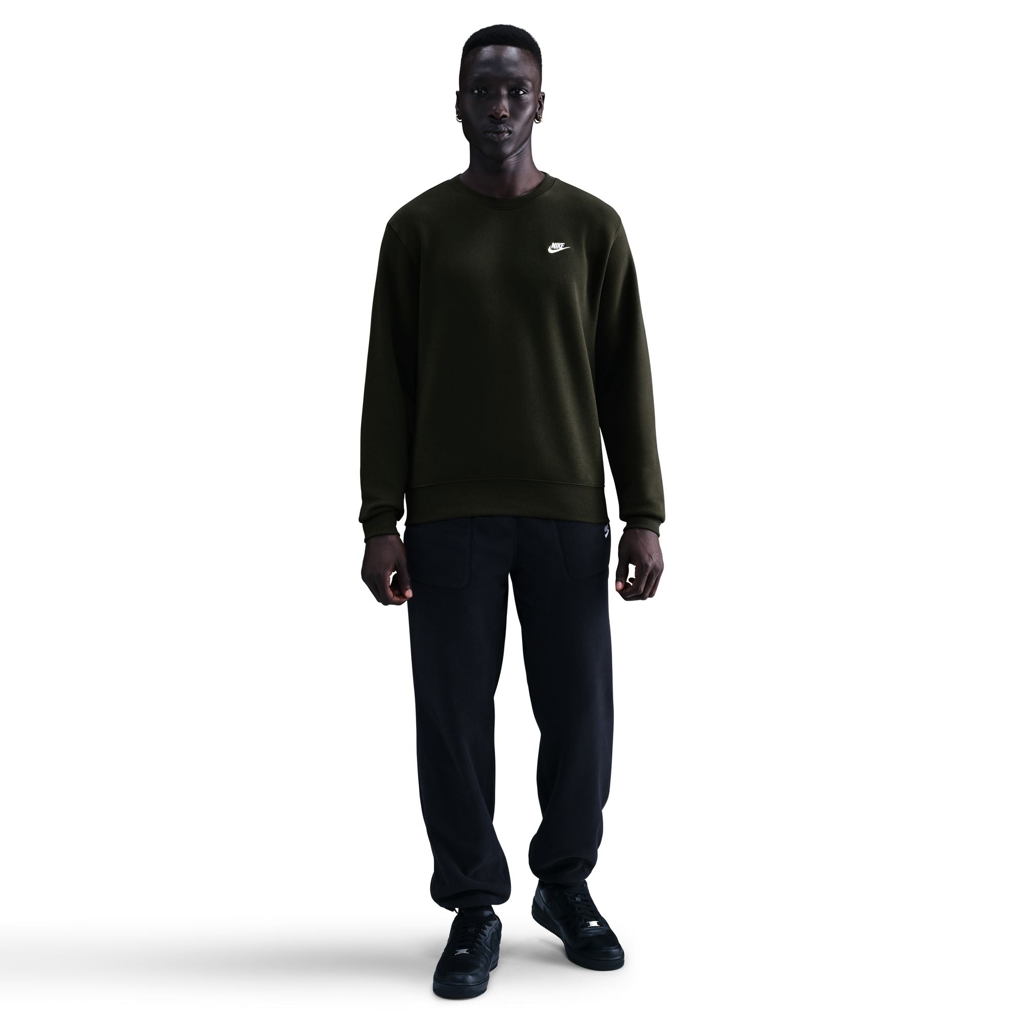 Nike Mens Club Fleece Crewneck - Sequoia