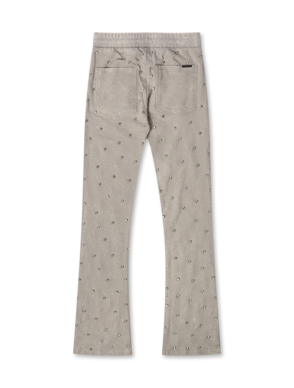 Rebel Denim Diamond Stacked Sweatpants - Grey