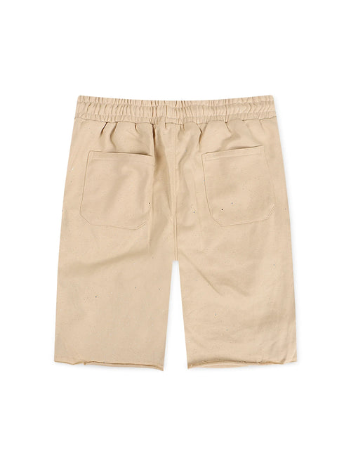 Bkys Rhinestone Shorts - Beige