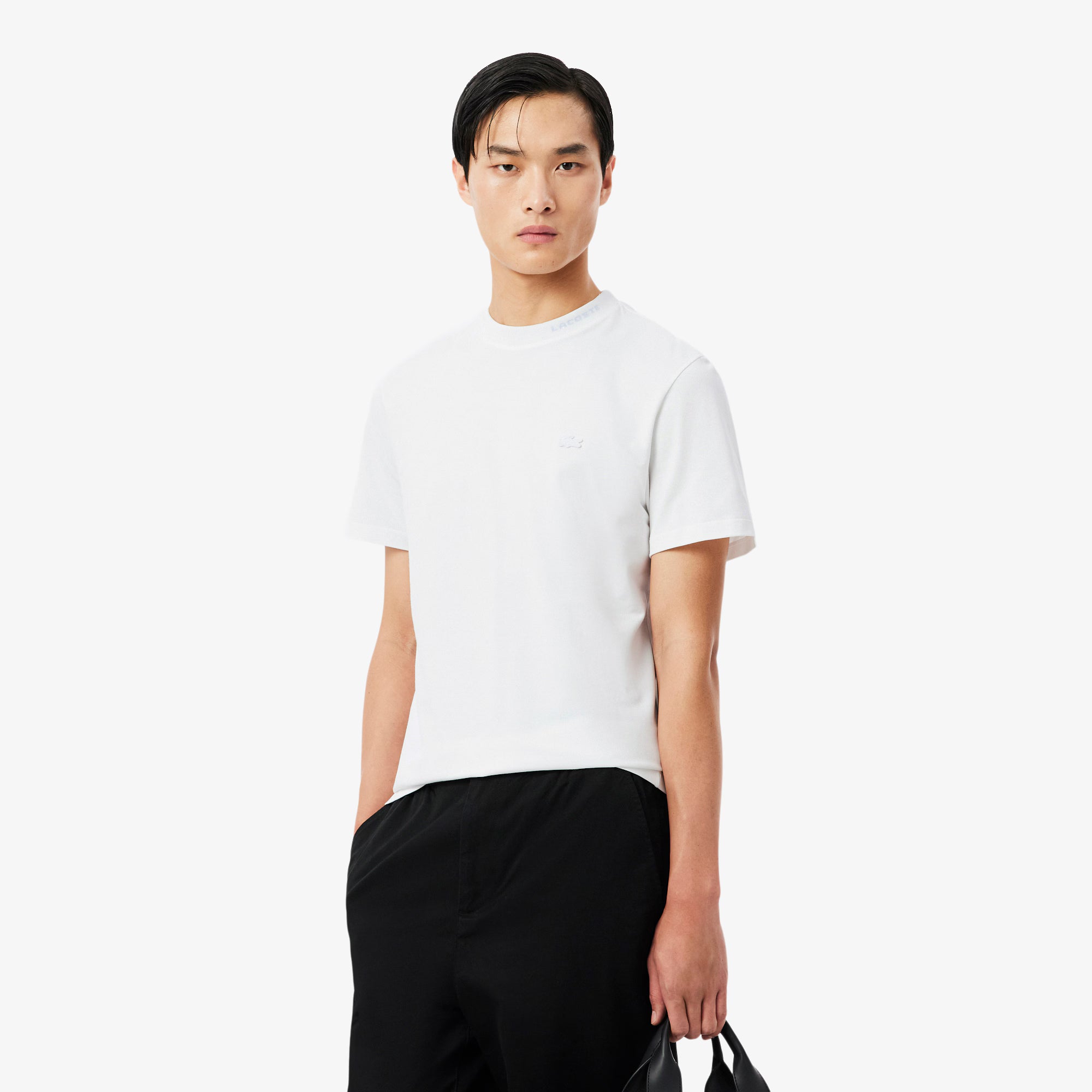 Lacoste Branded Pique Tee - White